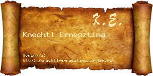 Knechtl Ernesztina névjegykártya